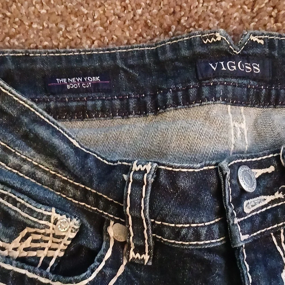 Vigoss the new York bootcut blue jeans size 5/6 - Picture 6 of 16